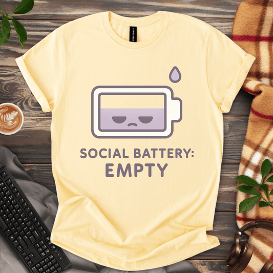 Social Battery: Empty T-Shirt