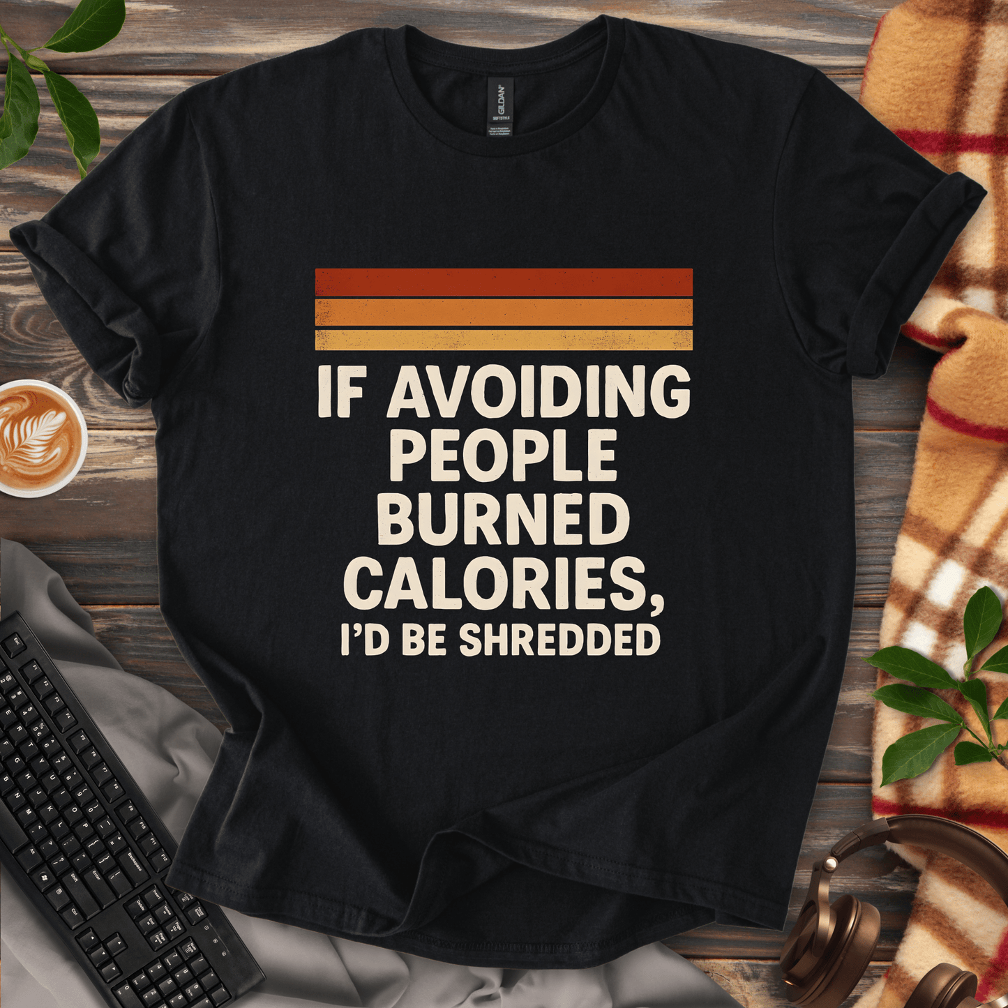 Avoiding People to get Shredded T-Shirt