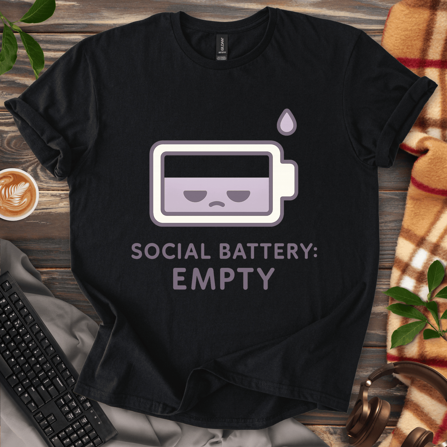Social Battery: Empty T-Shirt