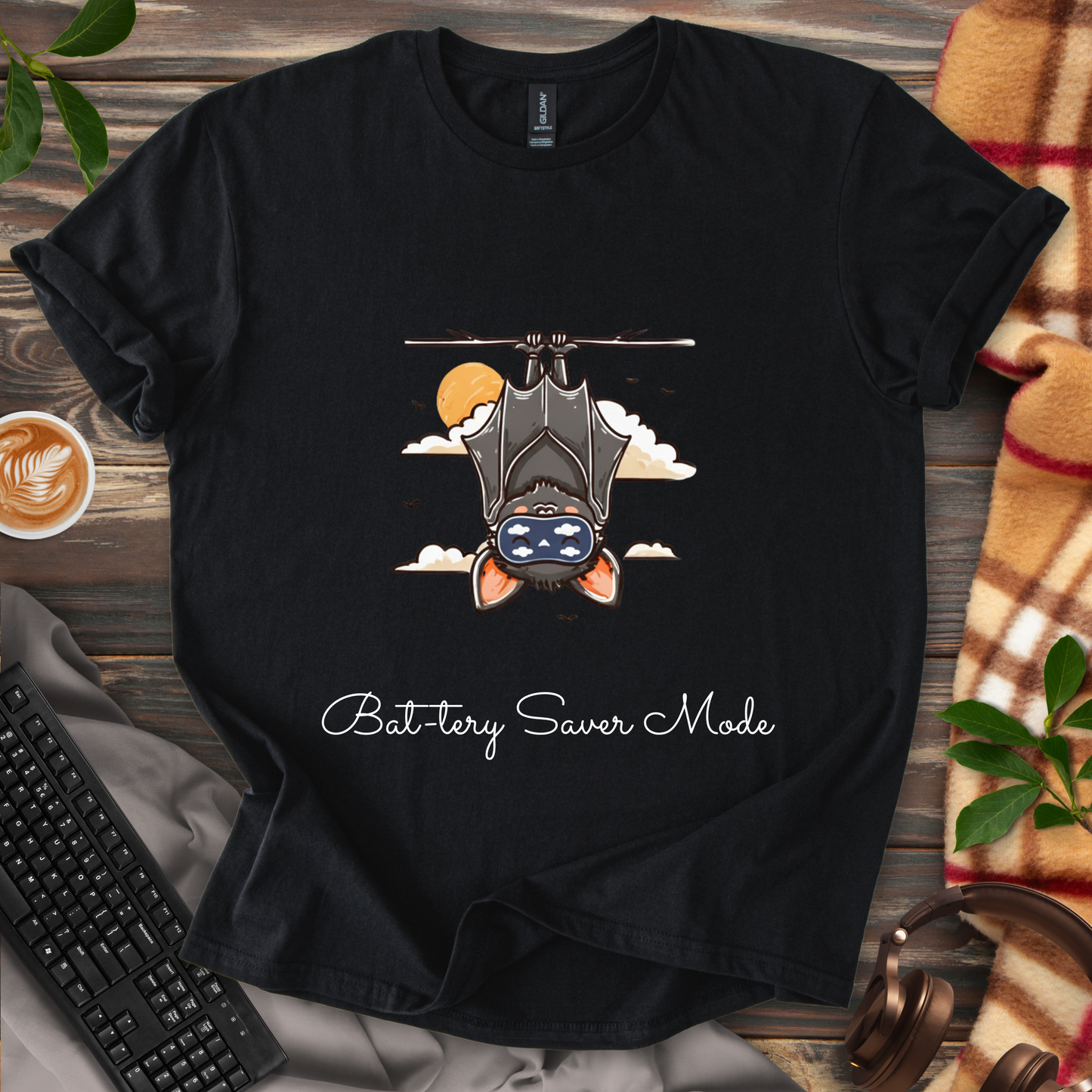 🦇 Bat-tery Saver Mode T-Shirt