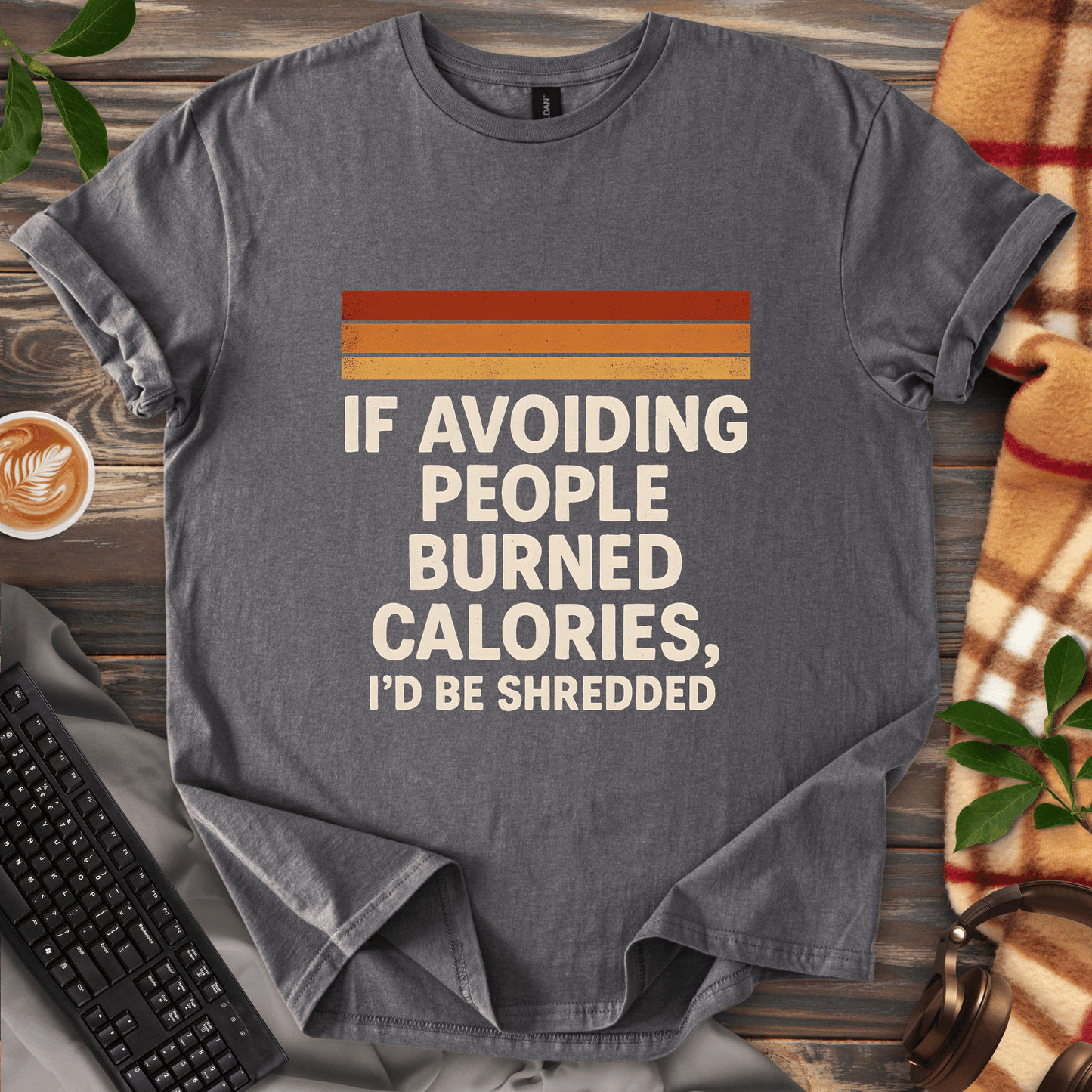 Avoiding People to get Shredded T-Shirt