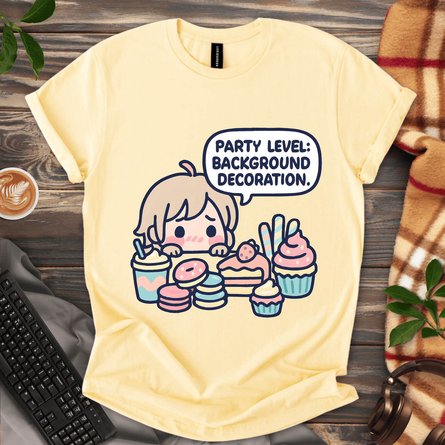 Party Level: Background Decoration T-Shirt