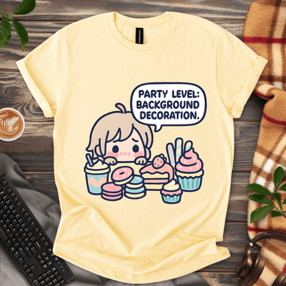 Party Level: Background Decoration T-Shirt