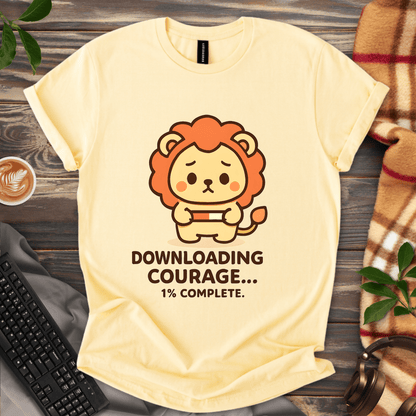 Downloading Courage Lion T-Shirt