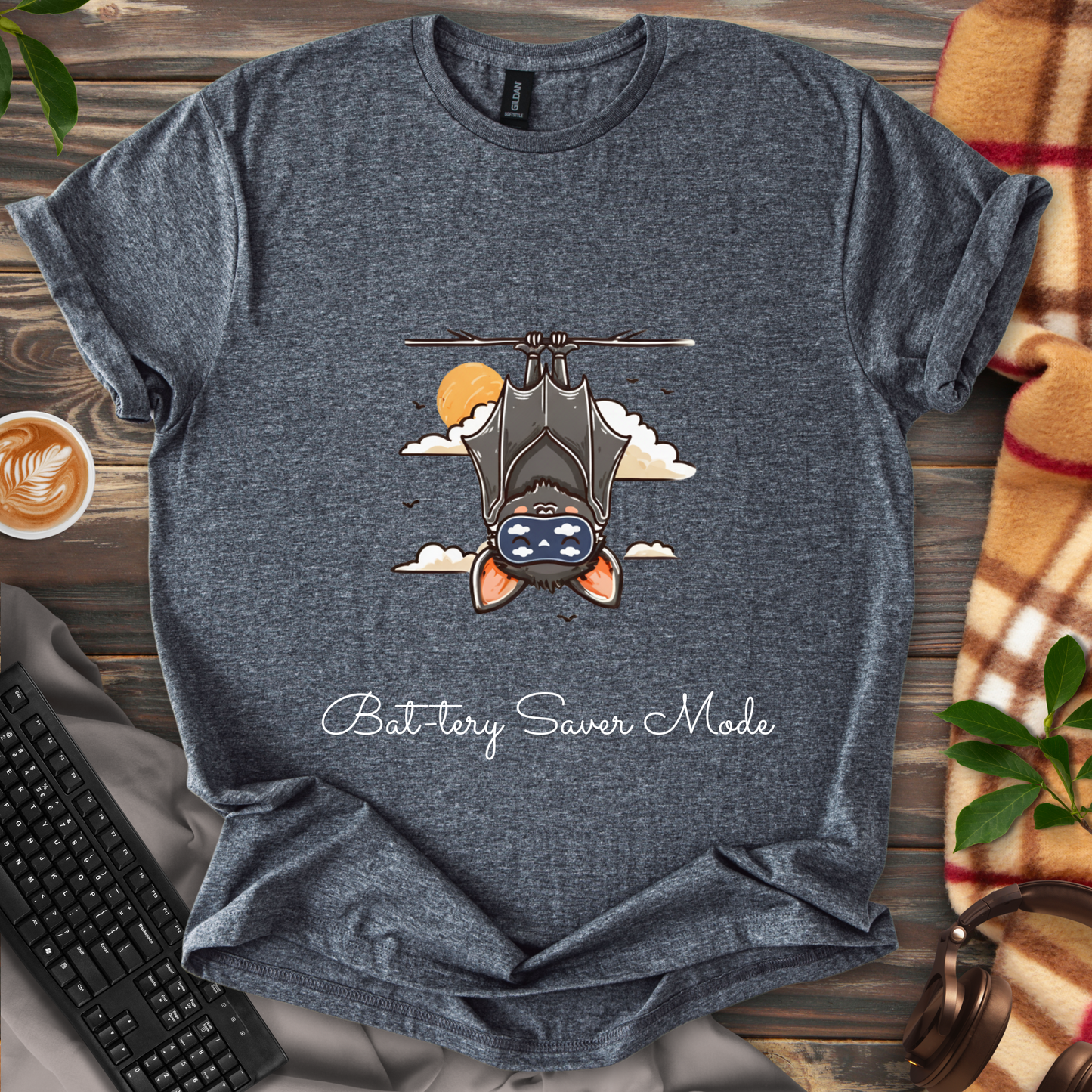 🦇 Bat-tery Saver Mode T-Shirt