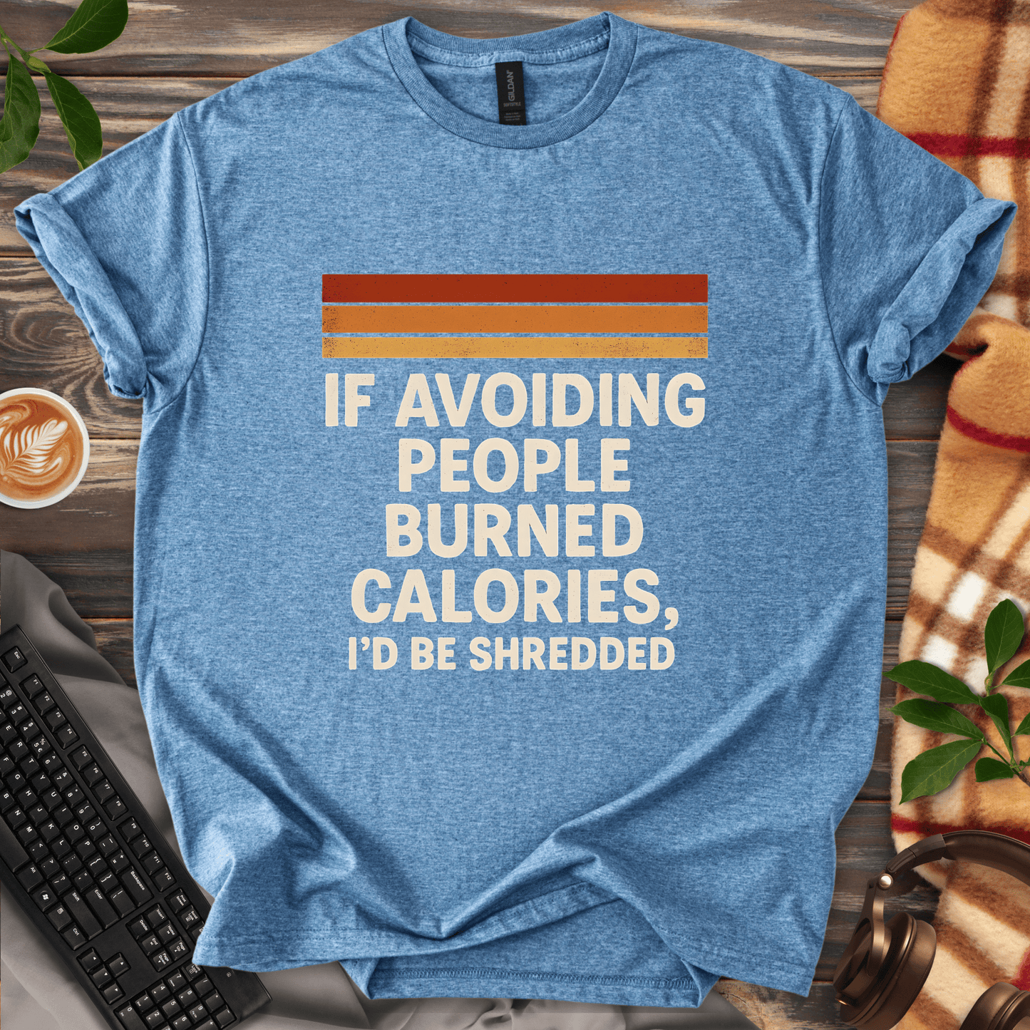 Avoiding People to get Shredded T-Shirt