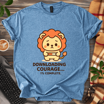 Downloading Courage Lion T-Shirt