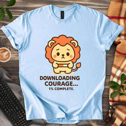 Downloading Courage Lion T-Shirt