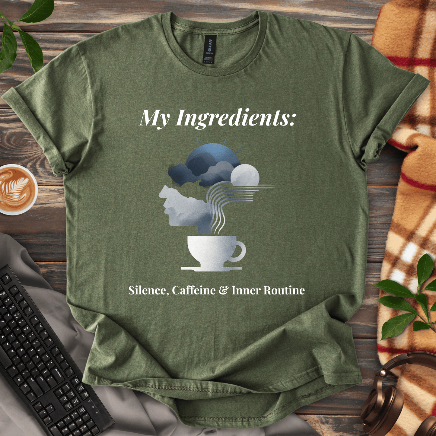 Silence, Caffeine, & Inner Routine T-Shirt