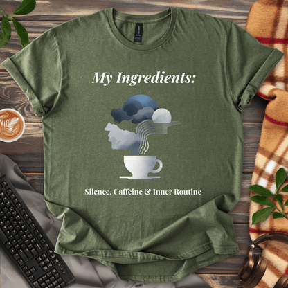 Silence, Caffeine, & Inner Routine T-Shirt