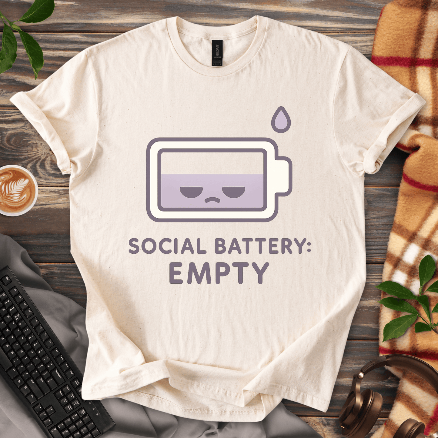 Social Battery: Empty T-Shirt