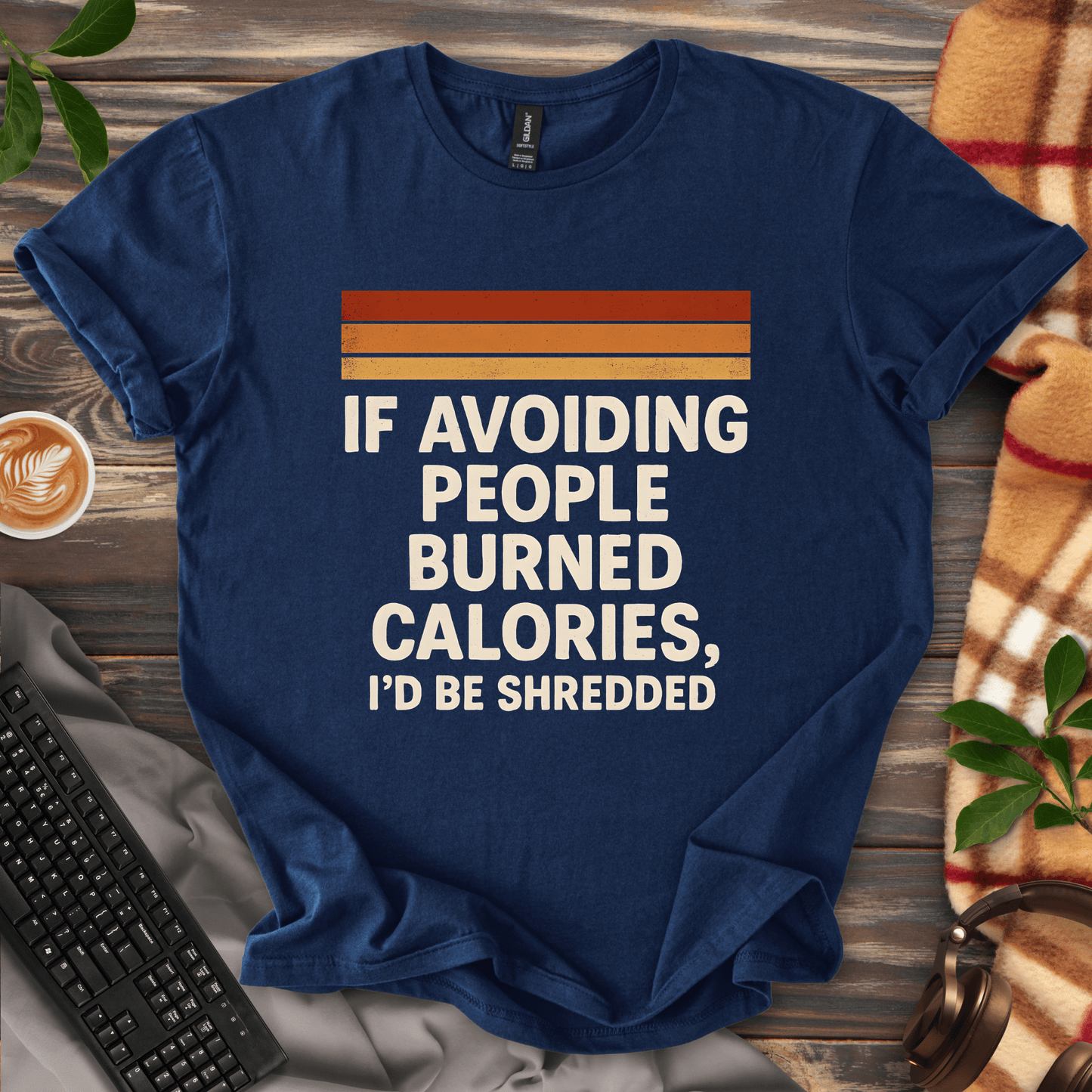Avoiding People to get Shredded T-Shirt