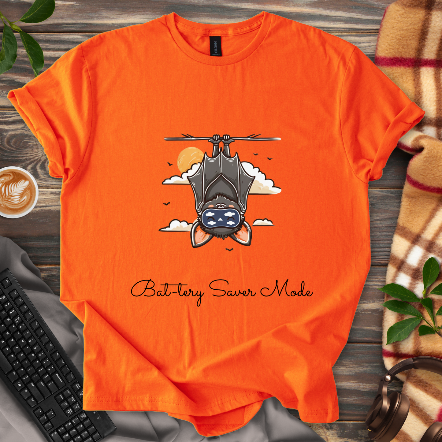 🦇 Bat-tery Saver Mode T-Shirt