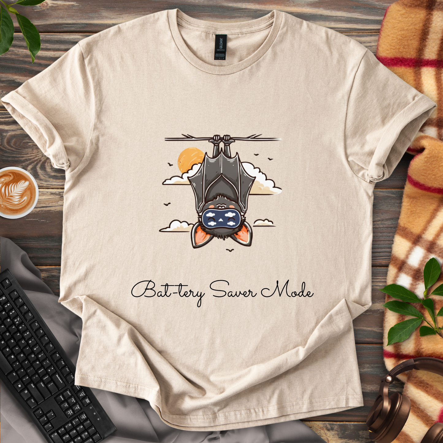 🦇 Bat-tery Saver Mode T-Shirt