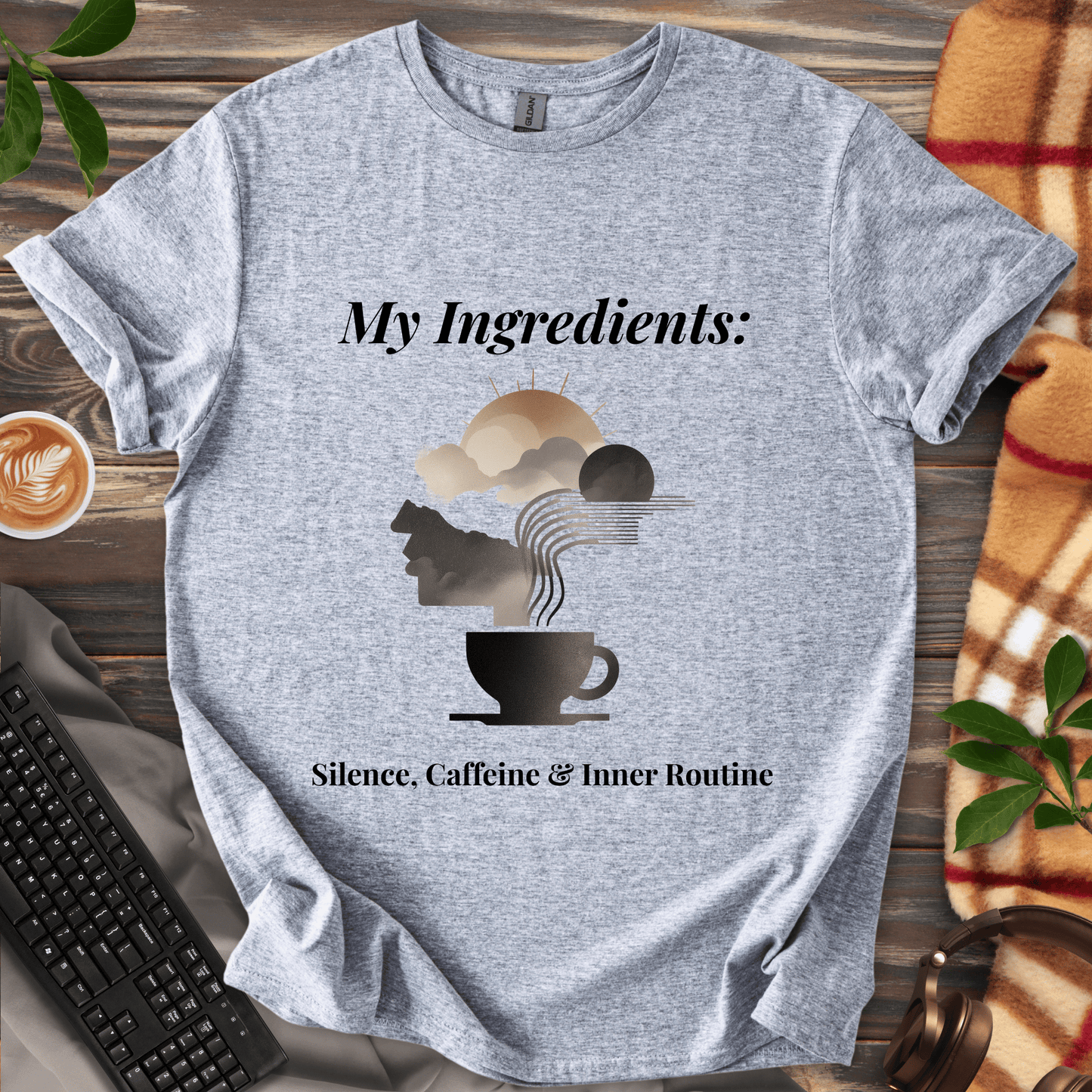 Silence, Caffeine, & Inner Routine T-Shirt