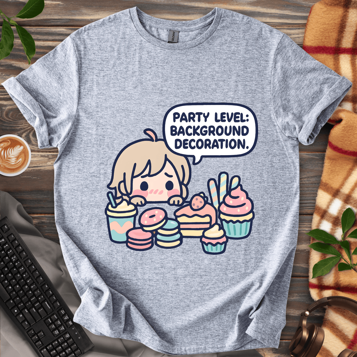 Party Level: Background Decoration T-Shirt