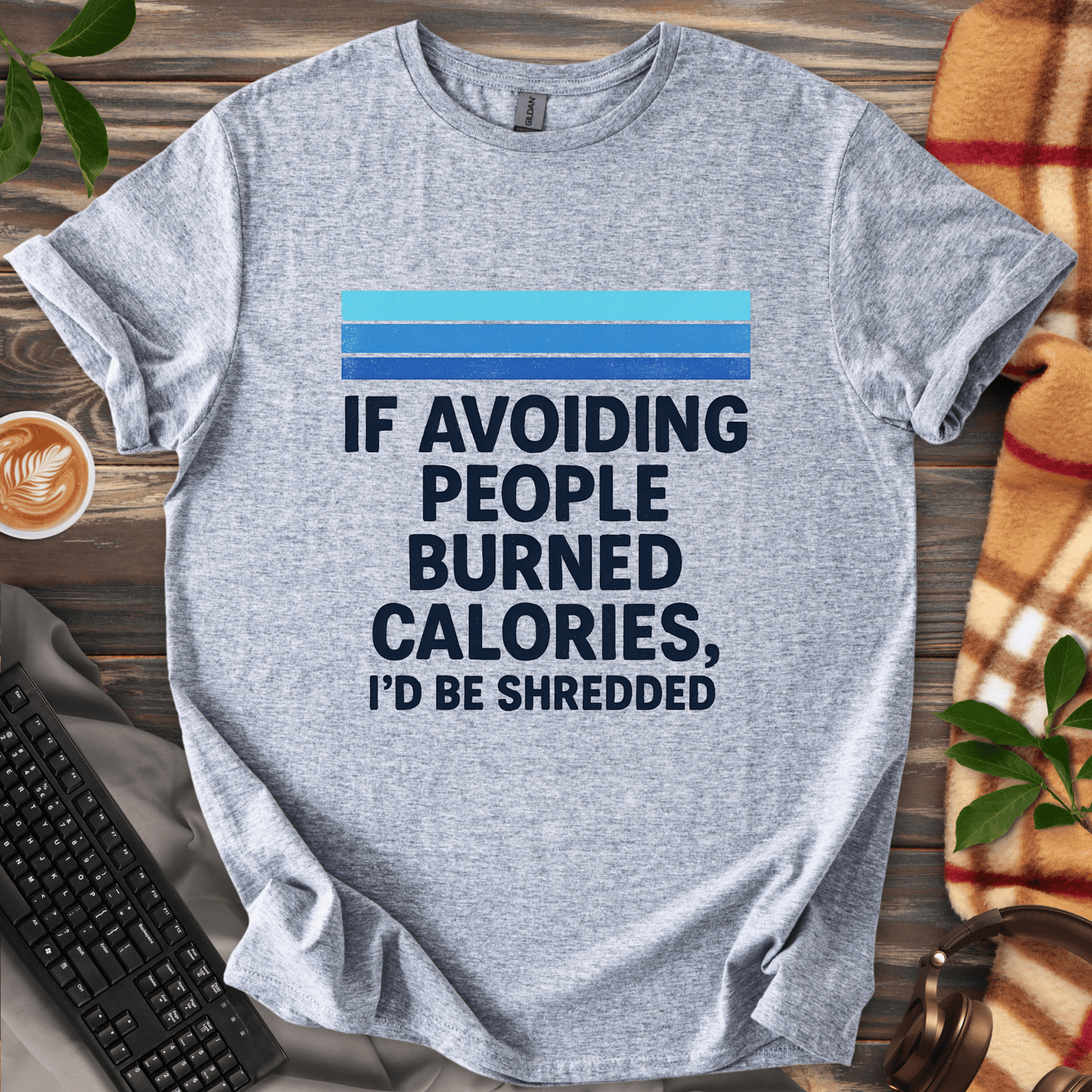 Avoiding People to get Shredded T-Shirt