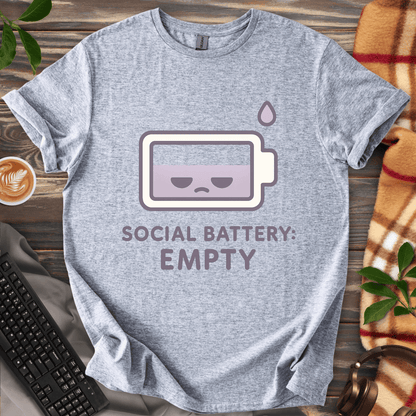 Social Battery: Empty T-Shirt