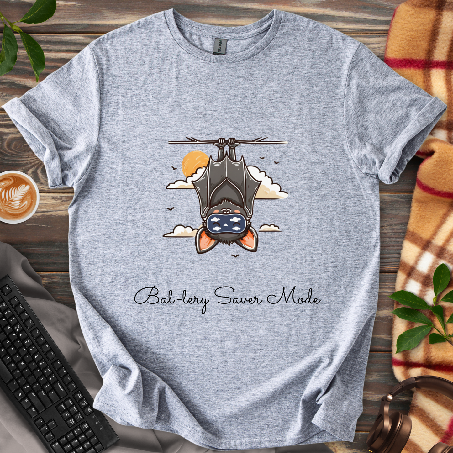 🦇 Bat-tery Saver Mode T-Shirt