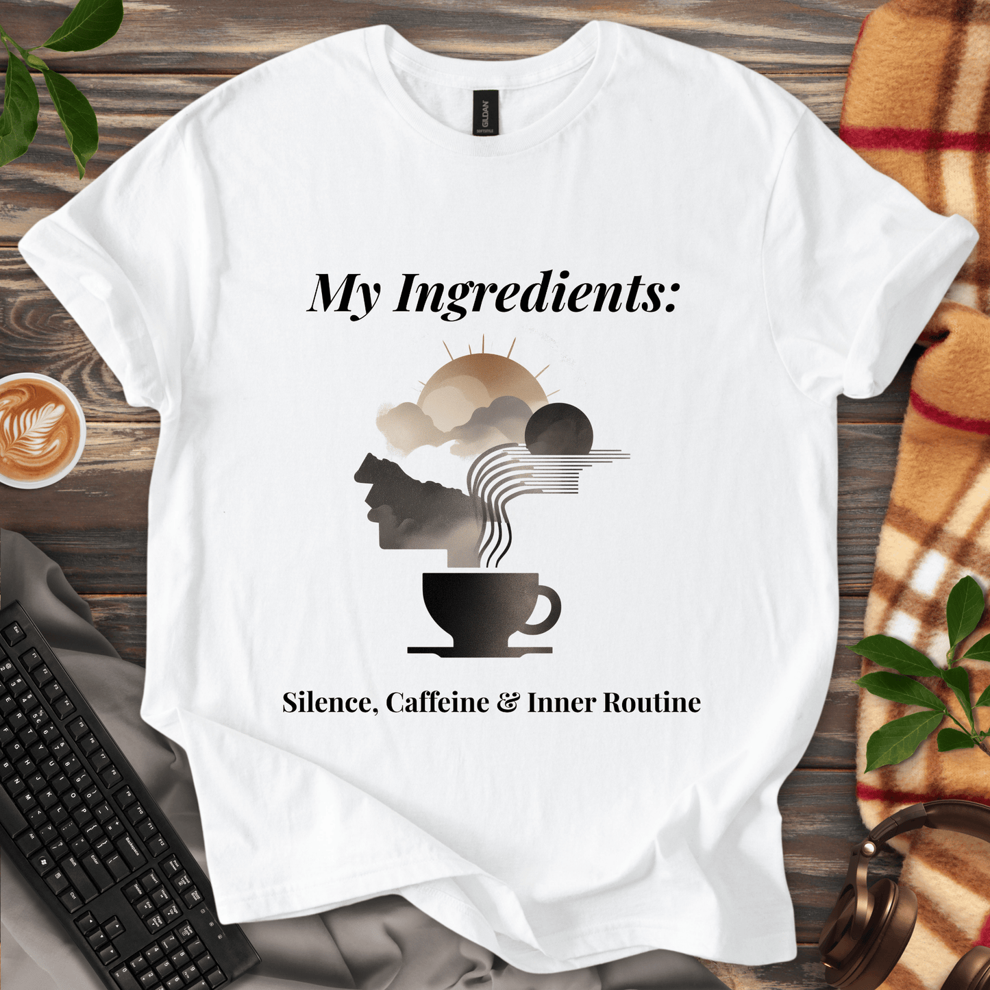 Silence, Caffeine, & Inner Routine T-Shirt