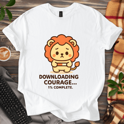 Downloading Courage Lion T-Shirt