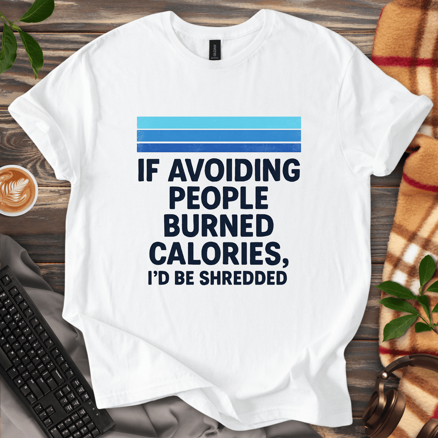 Avoiding People to get Shredded T-Shirt